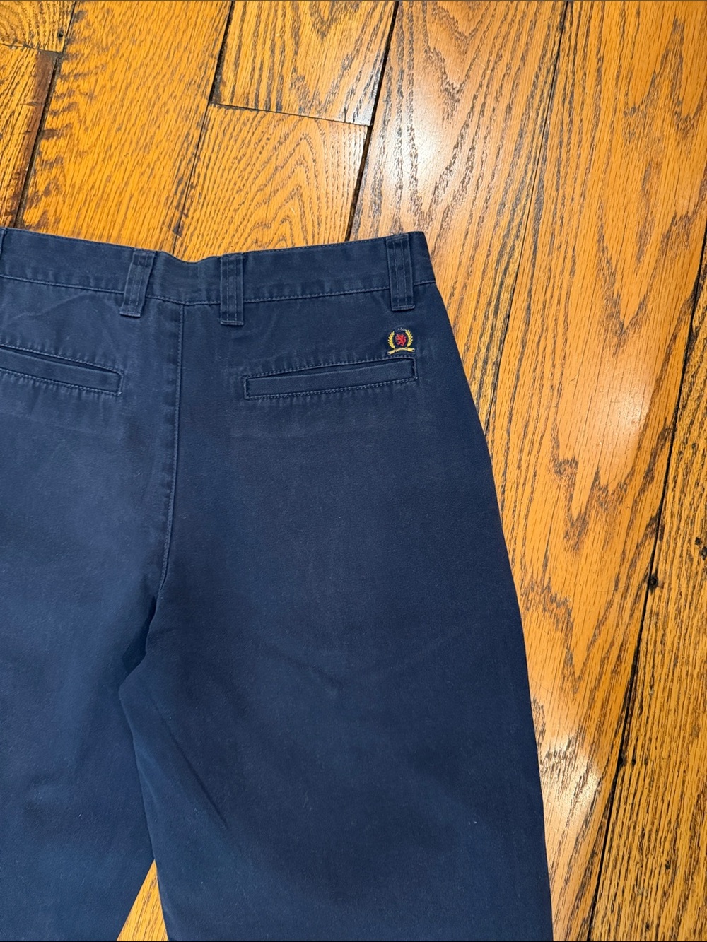 Tommy Hilfiger Dark Navy Blue Boys Pleated Cotton Shorts Size 14 - Picture 3 of 9